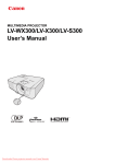 Canon LV-S300 Operating Instructions Manual