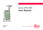 Leica GPS1200 User Manual