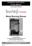 Wood Burning Stoves Installation Instructions & User Manual June