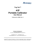 Trig-Tek™ 41P Portable Calibrator User Manual