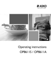 Operating instructions OP8611S / OP8611A