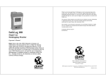 SafeLog 100 Datalogging Gas Monitor User Manual