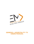 GENESIS + HOSPITALITY TV USERS MANUAL