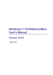 WinDriver™ PCI/ISA/CardBus User`s Manual - Version 10.4.0