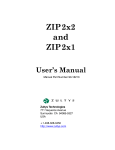 ZIP 2x2 and ZIP 2x1 User`s Manual (1.0.3) - C
