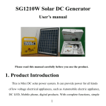 SG1210W Solar DC Generator