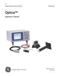 Optica Operator`s Manual - GE Measurement & Control