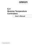 EJ1 Modular Temperature Controllers User`s Manual