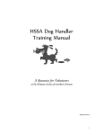 HSSA Dog Handler Training Manual