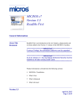 MICROS e7 Version 3.3 ReadMe First