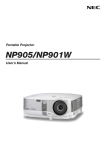 NP905/NP901W - NEC Projectors