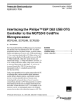 Interfacing the Philips ISP1362 USB OTG Controller to the MCF5249
