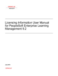 Licensing Information User Manual for PeopleSoft Enterprise
