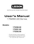 User`s Manual - Leeson Electric Corporation