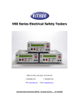 V60 Series Electrical Safety Testers Operating