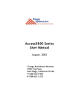 Access5800 Series User Manual