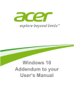 Windows 10 Addendum to your User`s Manual