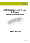 2.4GHz Wireless Keyboard & Mouse User`s Manual