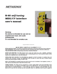 R60 selftuning MIDI/CV interface user`s manual