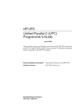 HP UPC Unified Parallel C (UPC) Programmer`s Guide