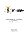 MaintenanceDirect User Manual