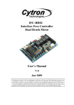 IFC-BH02 Interface Free Controller Dual Brush Motor User`s Manual