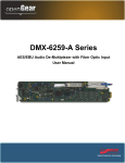 DMX-6259-A Series User Manual