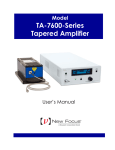 TA-7600 User Manual - Newport Corporation
