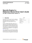 Security Engine 2.x Reference Device Driver User`s Guide: For