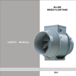 IN-LINE MIXED-FLOW FANS USER`S MANUAL