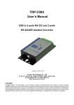 TRP-C08H User`s Manual USB to 2 ports RS-232