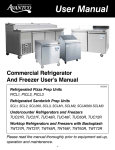 User Manual - Avantco Refrigeration