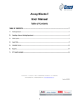 Assay Blaster! User Manual Table of Contents