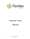 iTextiles 3.0 - Instructor Tools Manual