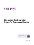 Simulator Configuration Guide for Synopsys Models