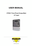 USER MANUAL DTS541 Three-Phase Energy Meter