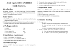 4kx2k 8 ports HDMI SPLITTER USER MANUAL Introduction: Safety