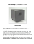 PSW100 Powered Subwoofer User Manual