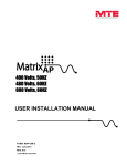 Matrix AP User Installation Manual
