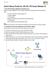 Quick Setup Guide for 3G/4G LTE Super Modem III