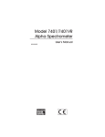 7401-7401VR Alpha Spectrometer User`s Manual
