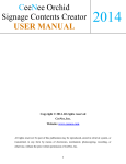 CeeNee Orchid Signage Contents Creator USER MANUAL