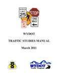 WYDOT TRAFFIC STUDIES MANUAL March 2011