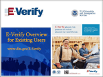 E-Verify Overview for Existing Users