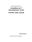 CodeWarrior™ Development Tools Profiler User Guide