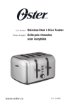 User Manual Stainless Steel 4 Slice Toaster Notice d`emploi Grille