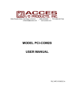 MODEL PCI-COM2S USER MANUAL
