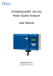 HYDROGUARD HG-702 Water Quality Analyzer User Manual