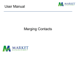 Merging Contacts User Manual