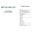 User Manual Table of Contents - Innovation in Solar Monitoring